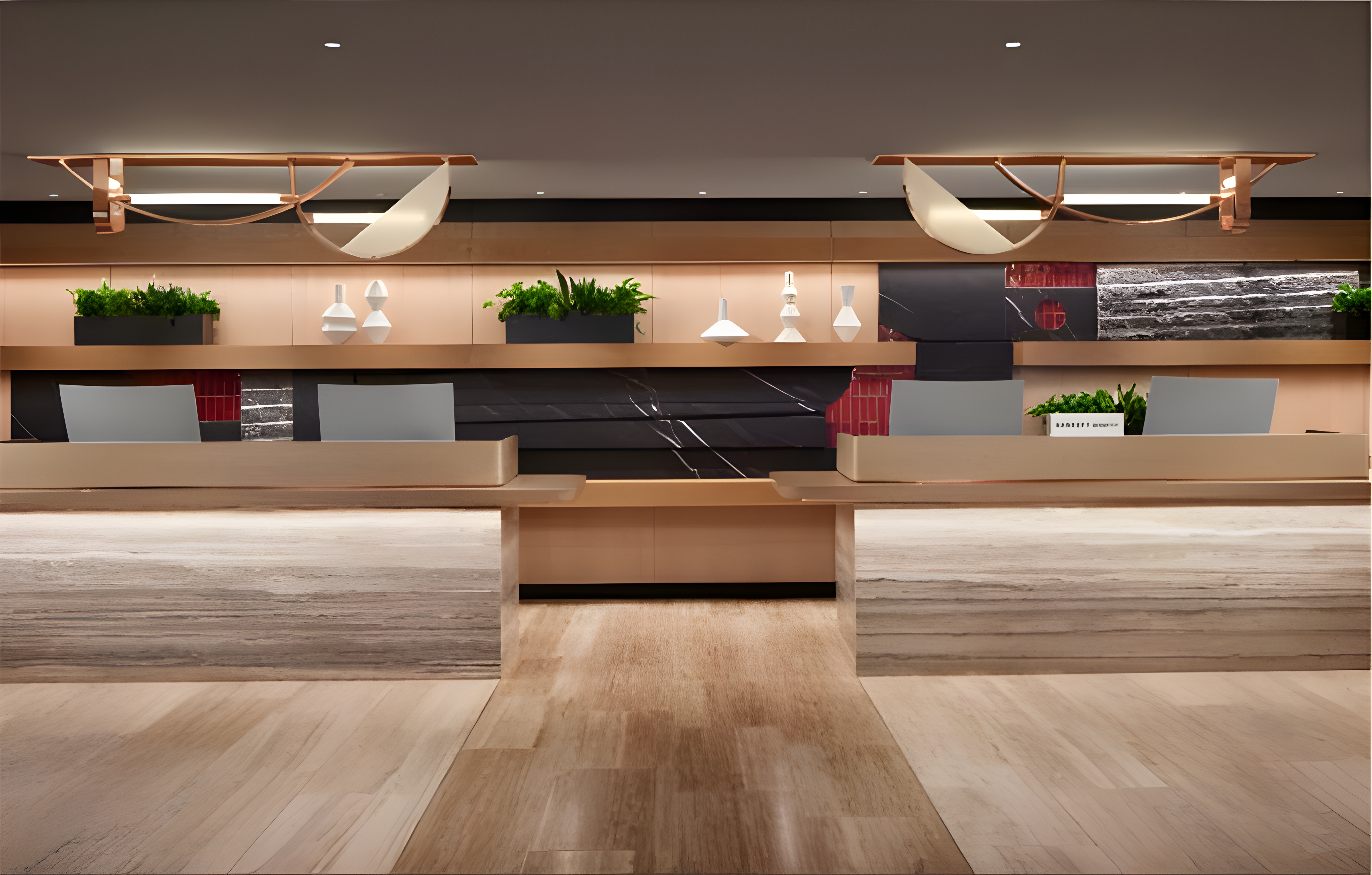 Custom lighting installation at Renaissance Washington DC